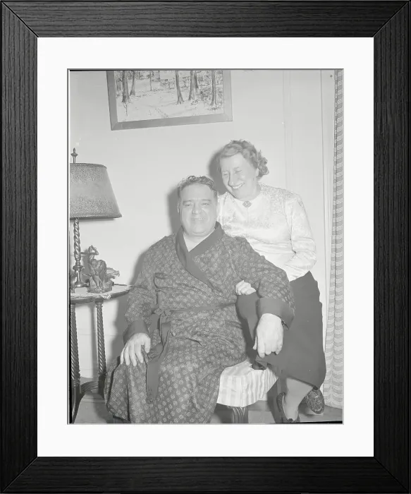 Framed Print : Mayor Fiorello H. La Guardia and Wife at Home Framed Print : Mayor Fiorello H. La Guardia and Wife at Home