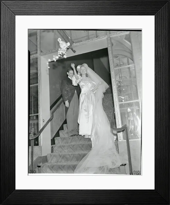 Framed Print : Cobina Wright Tossing Her Bouquet Framed Print : Cobina Wright Tossing Her Bouquet