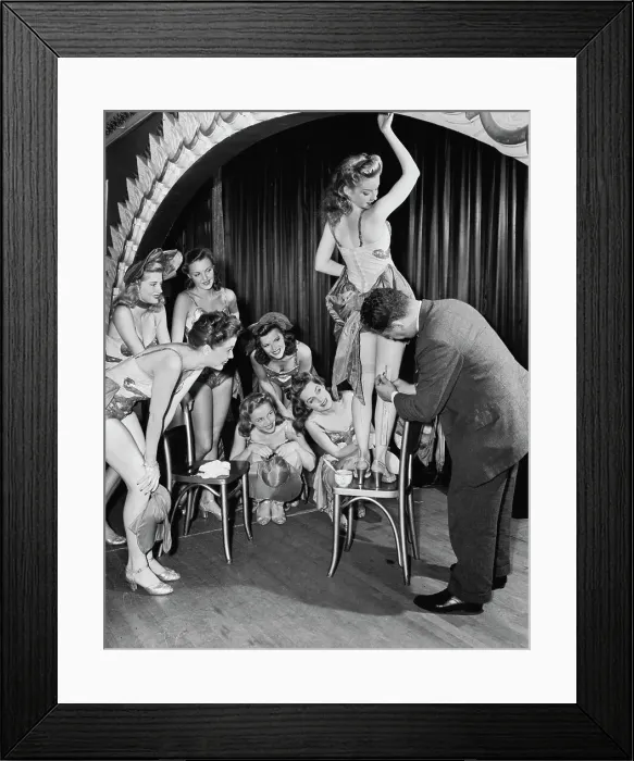 Framed Print : Backstage At Billy Rose's Diamond Horseshoe, 1941 Framed Print : Backstage At Billy Rose's Diamond Horseshoe, 1941