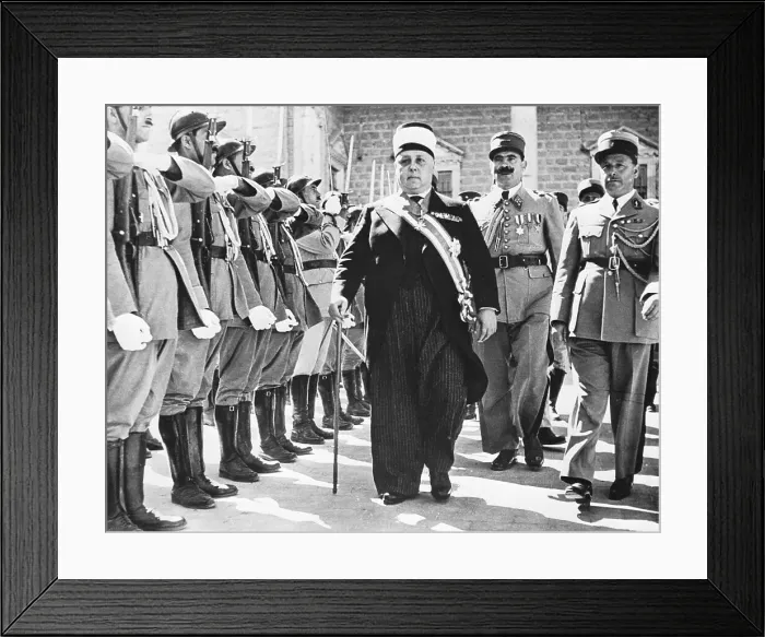 Framed Print : Sheikh Taggadine Examines Troops Framed Print : Sheikh Taggadine Examines Troops