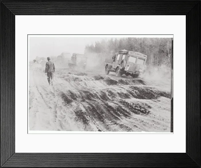 Framed Print : Damaged Vehicle on Side of Road Framed Print : Damaged Vehicle on Side of Road