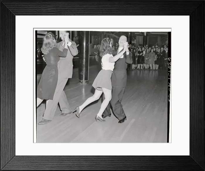 Framed Print : Dancers Performing on Dance Floor