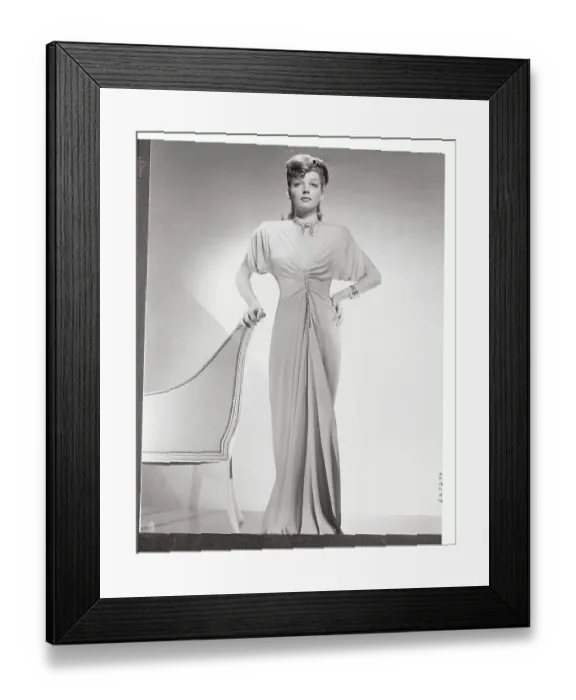 Framed Print : Ann Sheridan Posing in Long Evening Gown Framed Print : Ann Sheridan Posing in Long Evening Gown