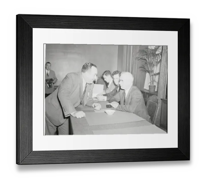 Framed Print : Union Leaders Meeting at Convention Table Framed Print : Union Leaders Meeting at Convention Table