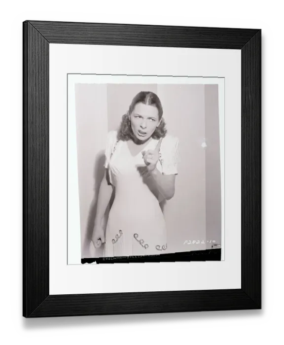 Framed Print : Cass Daley Gesturing with Her Finger While Talking Framed Print : Cass Daley Gesturing with Her Finger While Talking