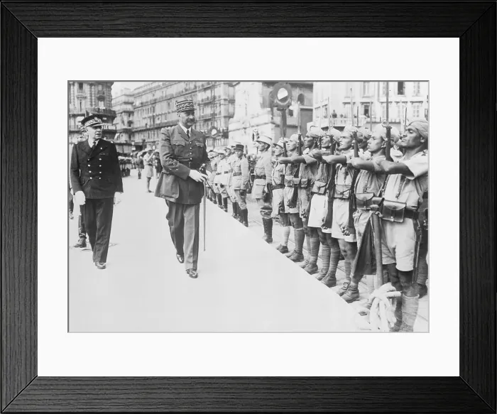 Framed Print : Troops Standing in Formation for Review from General