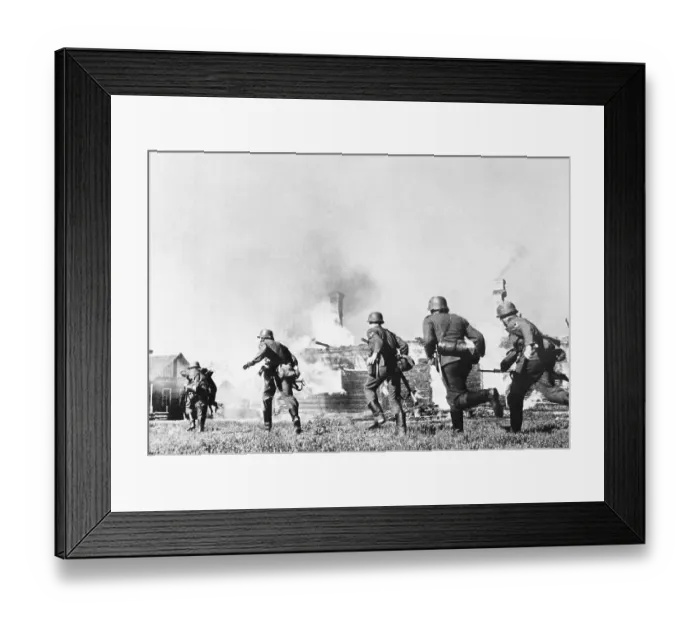 Framed Print : Wehrmacht Troops Take a Ukrainian Village Framed Print : Wehrmacht Troops Take a Ukrainian Village