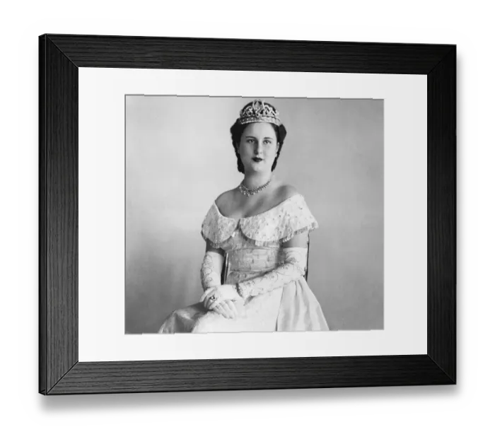 Framed Print : Portrait of Lillian Somoza in Formal Dress and Wearing Crown Framed Print : Portrait of Lillian Somoza in Formal Dress and Wearing Crown