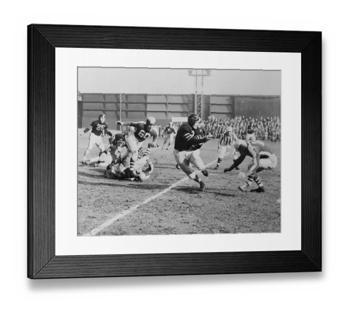 Framed Print : Eagles and Bears Football Players in Action Framed Print : Eagles and Bears Football Players in Action
