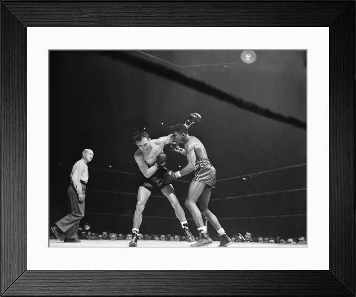 Framed Print : Ray Robinson Boxing Fritzie Zivic Framed Print : Ray Robinson Boxing Fritzie Zivic