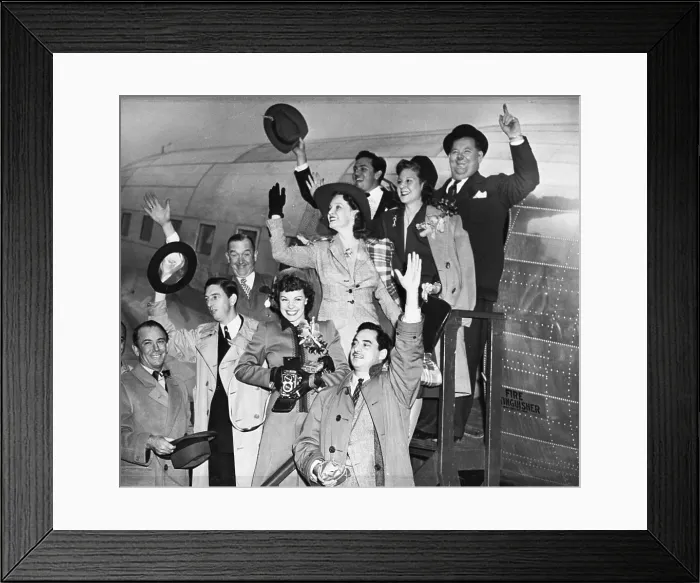 Framed Print : Stars Leaving to Entertain Troops During World WAr II Framed Print : Stars Leaving to Entertain Troops During World WAr II