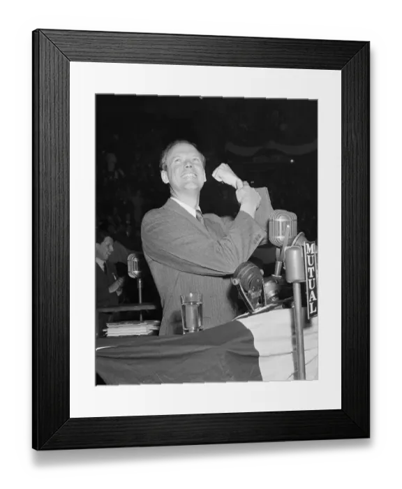 Framed Print : Charles Lindbergh at America First Rally Framed Print : Charles Lindbergh at America First Rally