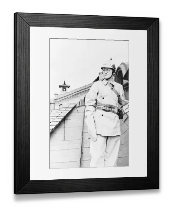 Framed Print : Dmitri Shostakovich Wearing Firefighting Gear Framed Print : Dmitri Shostakovich Wearing Firefighting Gear