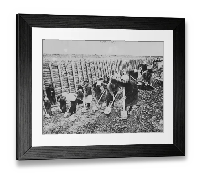 Framed Print : Women Digging Defenses Framed Print : Women Digging Defenses