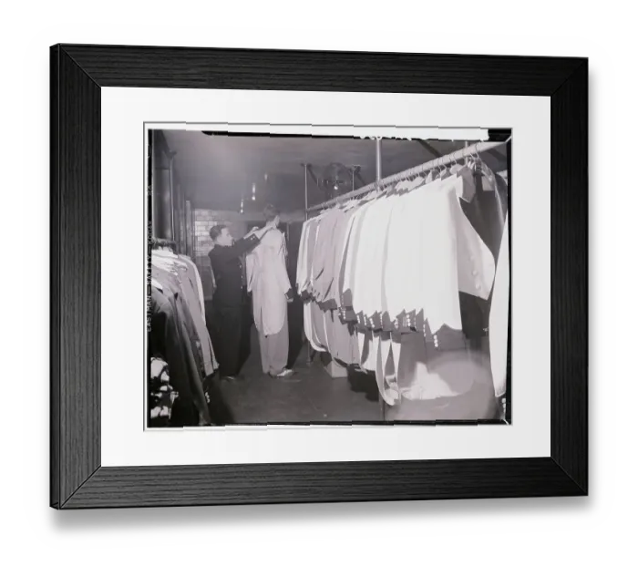 Framed Print : Radio City Music Hall Doorman Receiving Uniform Framed Print : Radio City Music Hall Doorman Receiving Uniform