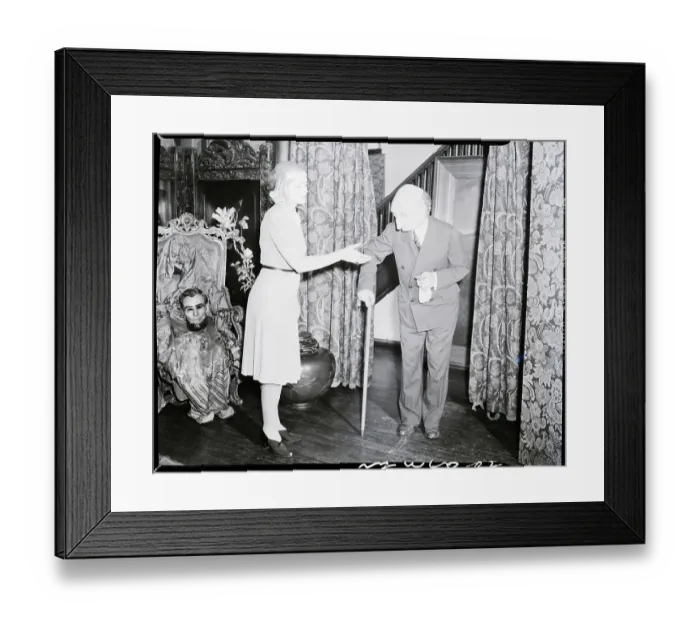 Framed Print : Woman in Mask Lends Hand to Man in Mask Framed Print : Woman in Mask Lends Hand to Man in Mask