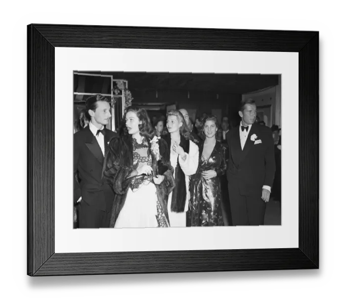 Framed Print : Designer Oleg Cassini with Gene Tierney and Rita Hayworth Framed Print : Designer Oleg Cassini with Gene Tierney and Rita Hayworth