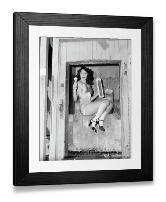 Framed Print : Actress Ava Gardner Cooling Off