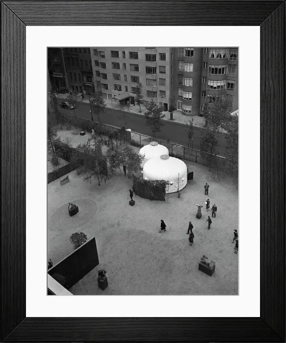 Framed Print : Birds-Eye View Of Cylindrical Bomb Shelt Framed Print : Birds-Eye View Of Cylindrical Bomb Shelt