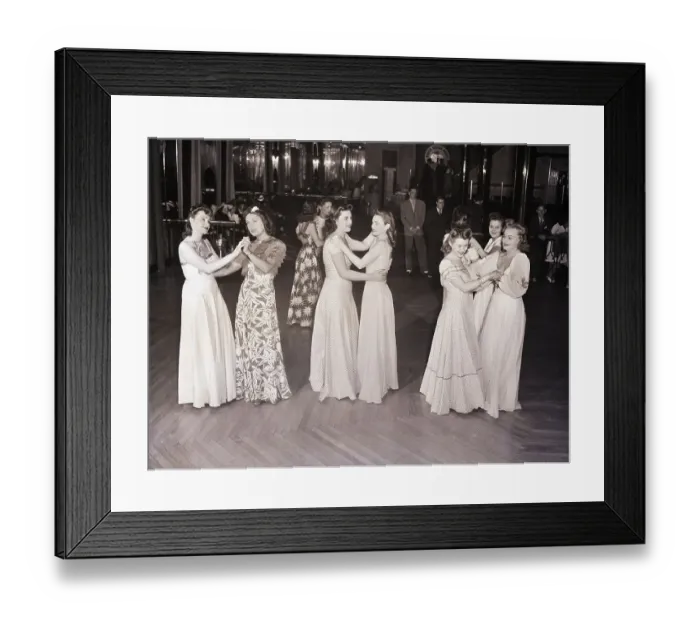 Framed Print : Women Practicing Danicing Together Framed Print : Women Practicing Danicing Together