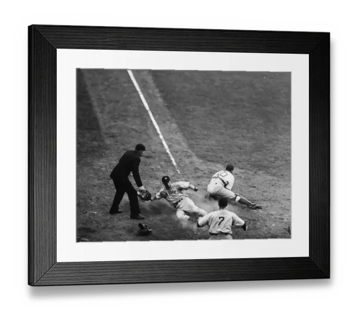 Framed Print : Joe Di Maggio Sliding Safely Home, 1941 Framed Print : Joe Di Maggio Sliding Safely Home, 1941