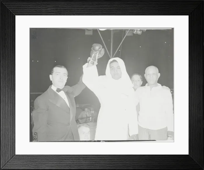 Framed Print : Joe Louis and Officials After Winning Bout with Lou Nova Framed Print : Joe Louis and Officials After Winning Bout with Lou Nova