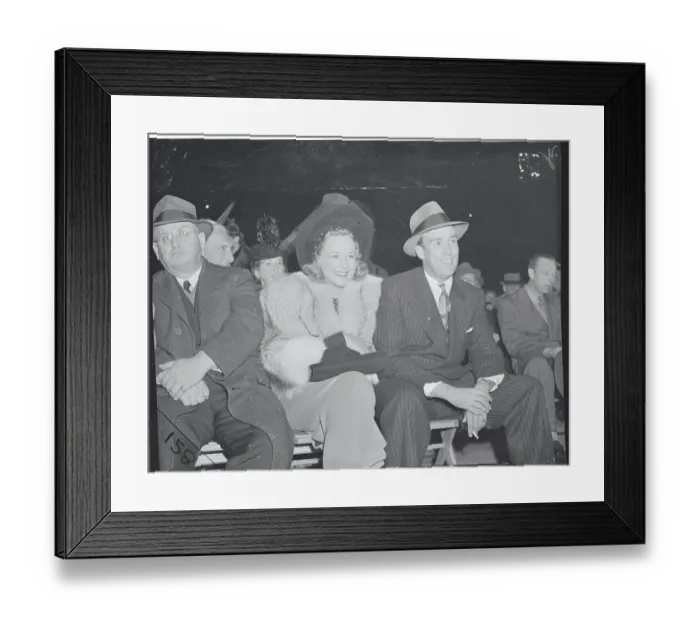 Framed Print : Dan Topping and Sonja Henie at Fight Framed Print : Dan Topping and Sonja Henie at Fight