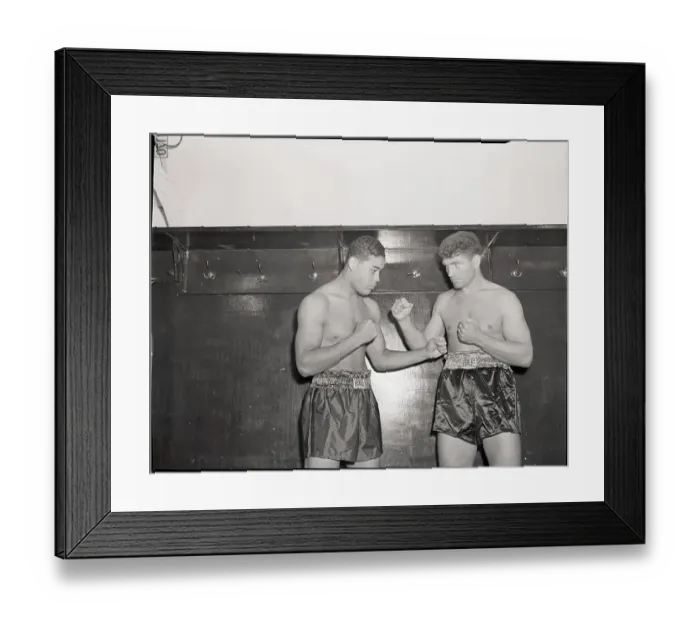 Framed Print : Loe Louis and Lou Nova Square Off Framed Print : Loe Louis and Lou Nova Square Off