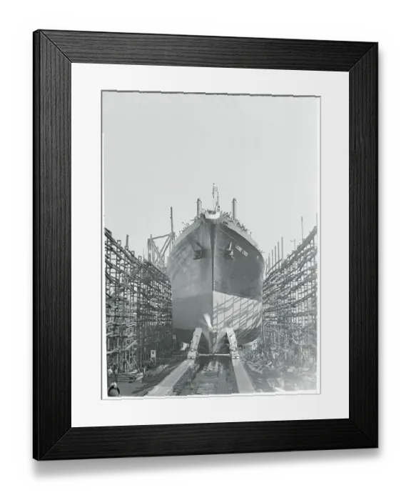 Framed Print : View of SS Louise Lykes Launching from Drydock Framed Print : View of SS Louise Lykes Launching from Drydock