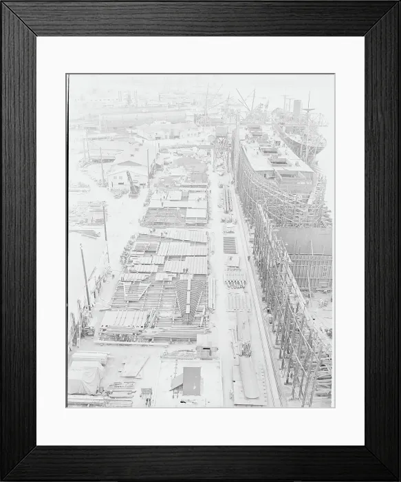 Framed Print : Aerial View of Shipyard Framed Print : Aerial View of Shipyard