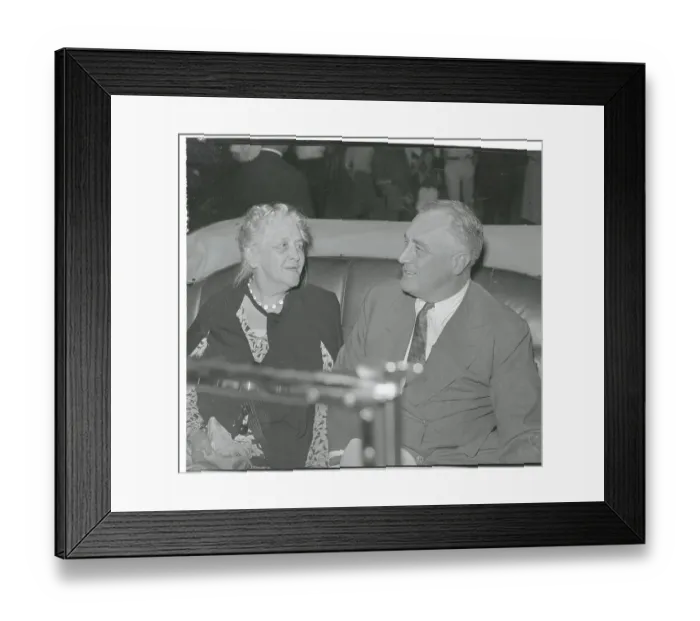 Framed Print : Sara Delano Roosevelt Conversing with Son Franklin Framed Print : Sara Delano Roosevelt Conversing with Son Franklin
