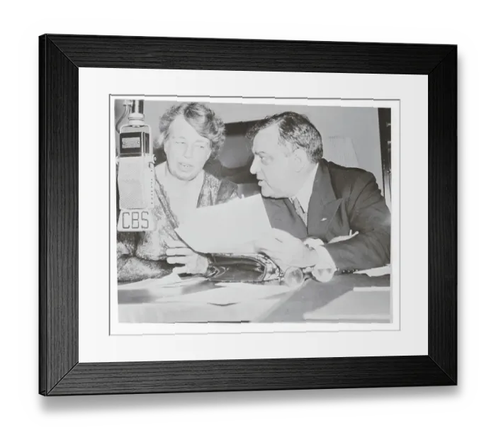 Framed Print : Fiorello La Guardia with Distinguished Associates on Radio Broadcast Framed Print : Fiorello La Guardia with Distinguished Associates on Radio Broadcast
