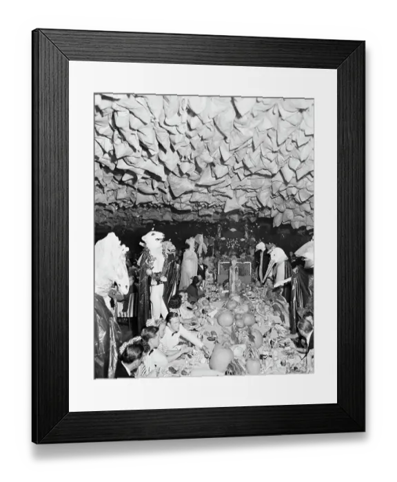 Framed Print : View of Banquet Table at Salvador Dali Party Framed Print : View of Banquet Table at Salvador Dali Party