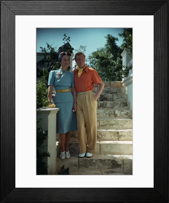 Framed Print : Duke and Duchess Standing on Steps Framed Print : Duke and Duchess Standing on Steps