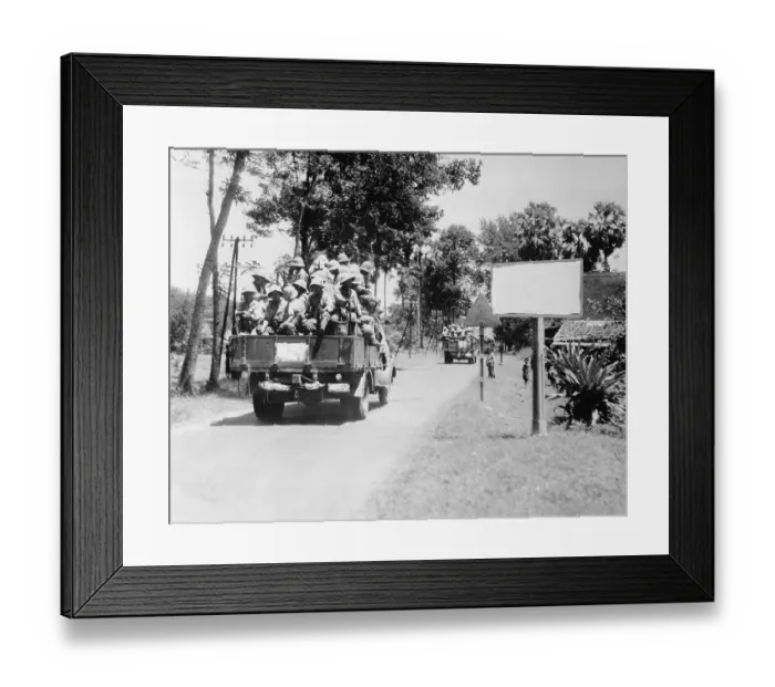 Framed Print : Japanese Soldiers in Jeep Framed Print : Japanese Soldiers in Jeep
