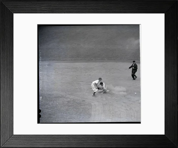 Framed Print : Don Padgett Sliding into Second Base Framed Print : Don Padgett Sliding into Second Base