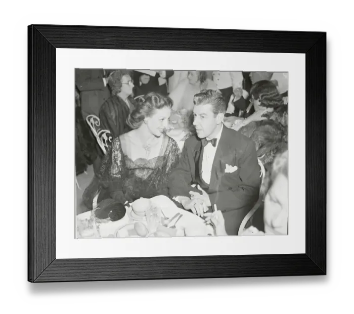 Framed Print : Actress Loretta Young and Tom Lewis at War Relief Party Framed Print : Actress Loretta Young and Tom Lewis at War Relief Party