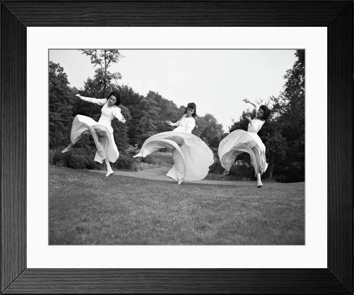 Framed Print : Women Dancing in Meadow