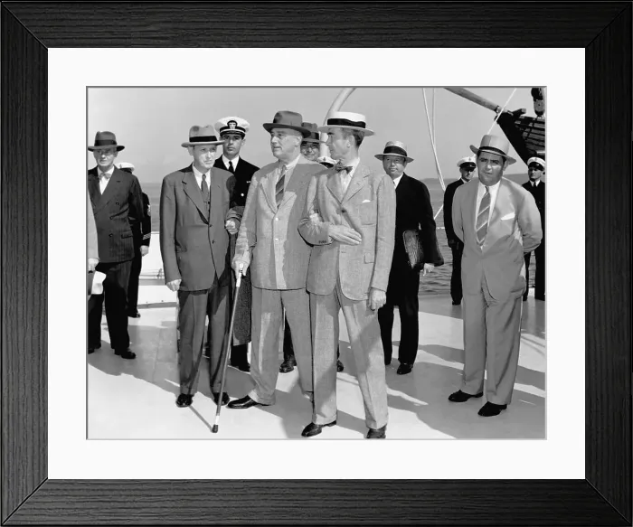 Framed Print : President Roosevelt on a Yacht Framed Print : President Roosevelt on a Yacht