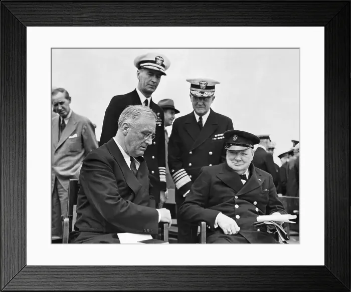 Framed Print : Franklin Roosevelt and Winston Churchill Framed Print : Franklin Roosevelt and Winston Churchill