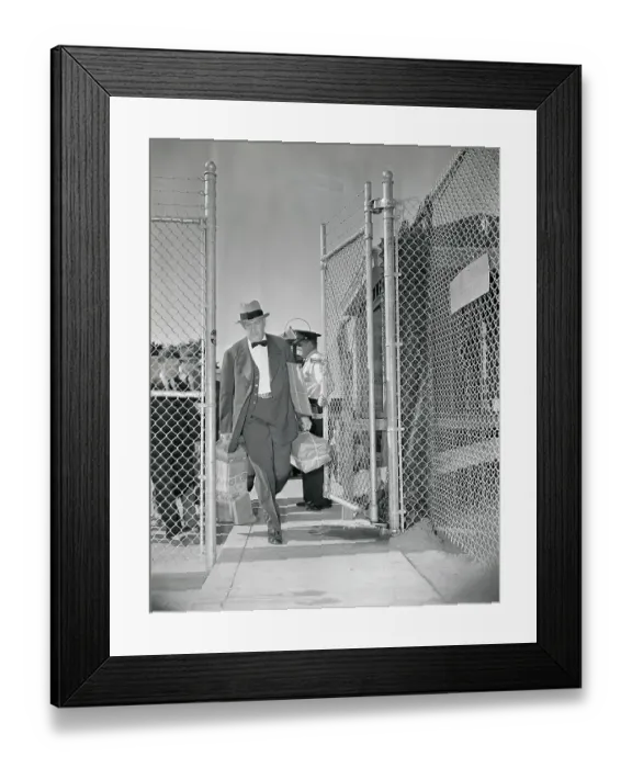 Framed Print : Richard Whitney Walking Through Prison Gates Framed Print : Richard Whitney Walking Through Prison Gates