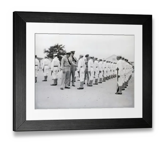 Framed Print : Gene Tunney Reviewing Troops Framed Print : Gene Tunney Reviewing Troops