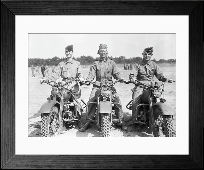 Framed Print : Chaplains Riding Motorcycles