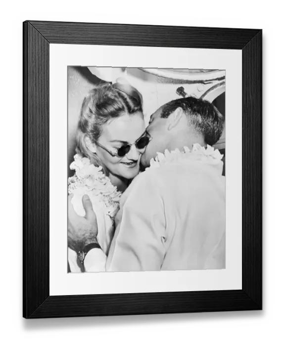 Framed Print : Doris Duke Arriving in Honolulu Framed Print : Doris Duke Arriving in Honolulu