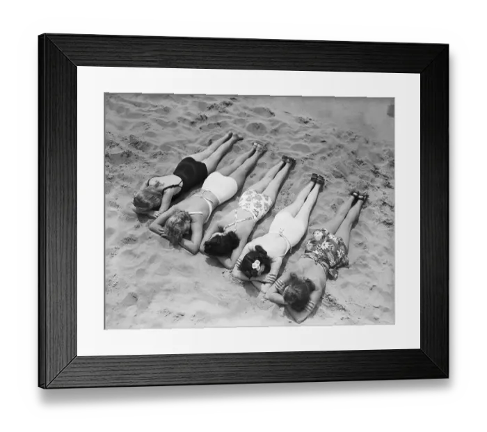 Framed Print : Women Sunbathing Framed Print : Women Sunbathing