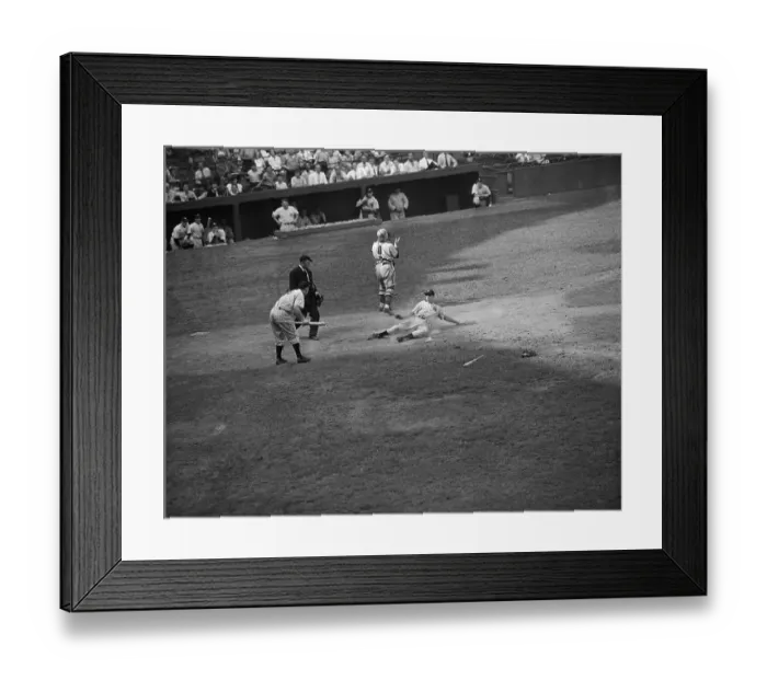 Framed Print : Joe Dimaggio Sliding Into Home Plate Framed Print : Joe Dimaggio Sliding Into Home Plate