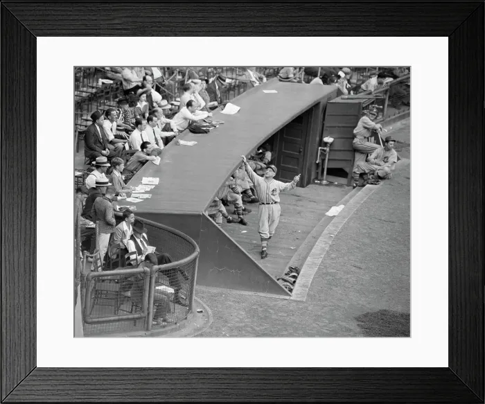 Framed Print : Pirates Manager Frankie Frisch in Dugout Framed Print : Pirates Manager Frankie Frisch in Dugout