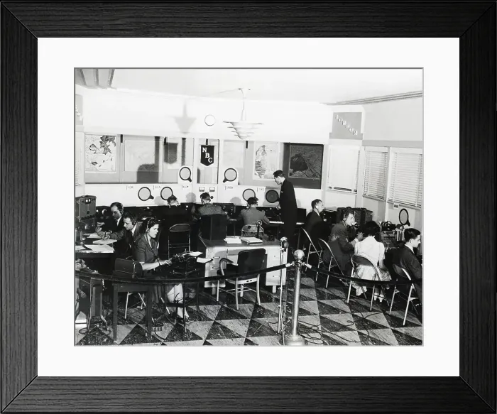 Framed Print : Listeners @Radio Surveillance Post Wwii Framed Print : Listeners @Radio Surveillance Post Wwii