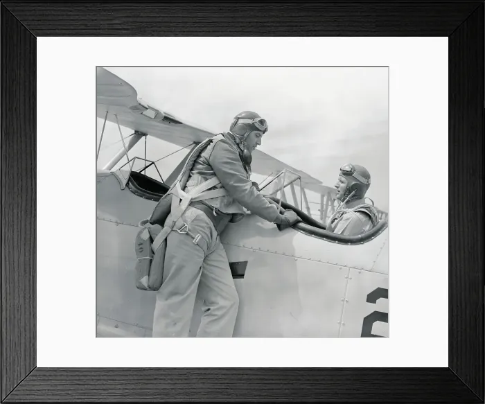 Framed Print : Joseph P. Kennedy Jr. in Airplane Receiving Training From Instructor