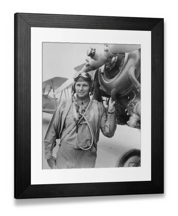 Framed Print : Joseph P. Kennedy Jr. Standing by Propeller of Plane Framed Print : Joseph P. Kennedy Jr. Standing by Propeller of Plane